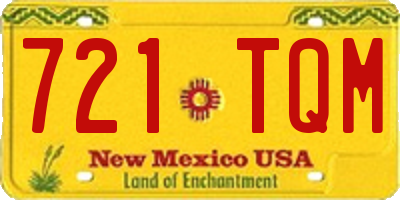 NM license plate 721TQM