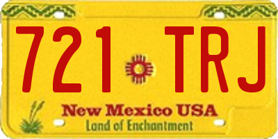 NM license plate 721TRJ