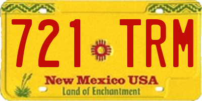 NM license plate 721TRM