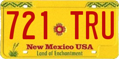 NM license plate 721TRU