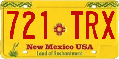 NM license plate 721TRX