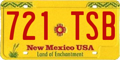 NM license plate 721TSB
