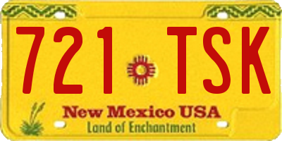 NM license plate 721TSK