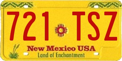 NM license plate 721TSZ