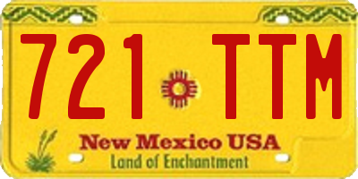 NM license plate 721TTM