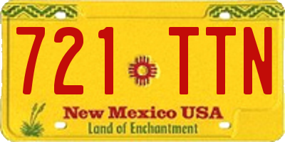 NM license plate 721TTN