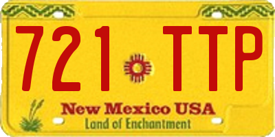 NM license plate 721TTP