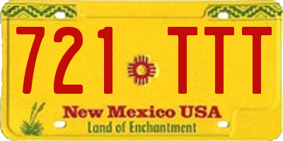 NM license plate 721TTT