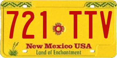 NM license plate 721TTV