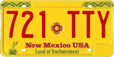NM license plate 721TTY
