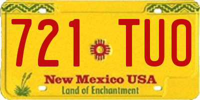 NM license plate 721TUO