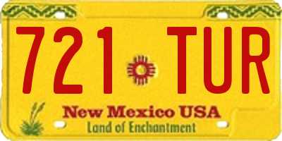 NM license plate 721TUR
