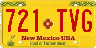 NM license plate 721TVG
