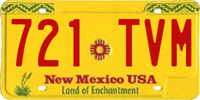 NM license plate 721TVM