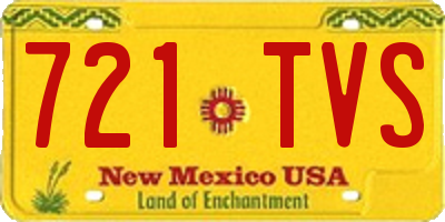 NM license plate 721TVS