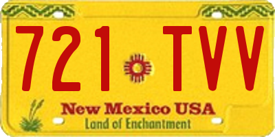 NM license plate 721TVV