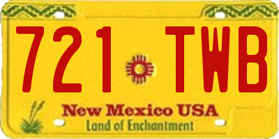 NM license plate 721TWB