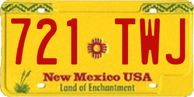 NM license plate 721TWJ