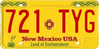 NM license plate 721TYG