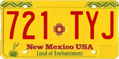NM license plate 721TYJ