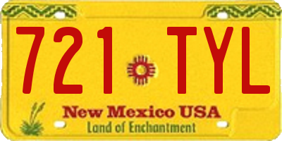 NM license plate 721TYL