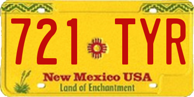 NM license plate 721TYR