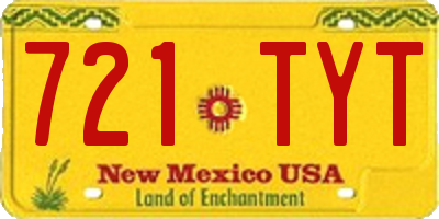 NM license plate 721TYT