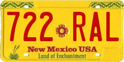 NM license plate 722RAL