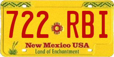 NM license plate 722RBI