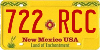 NM license plate 722RCC