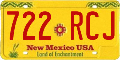 NM license plate 722RCJ