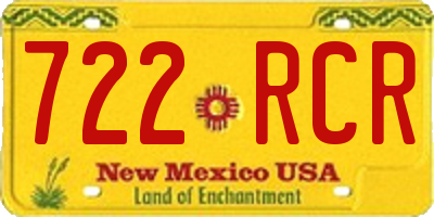 NM license plate 722RCR