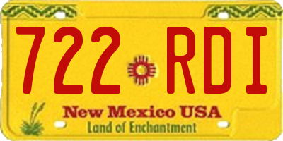 NM license plate 722RDI