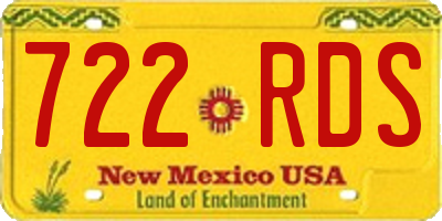 NM license plate 722RDS