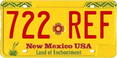 NM license plate 722REF