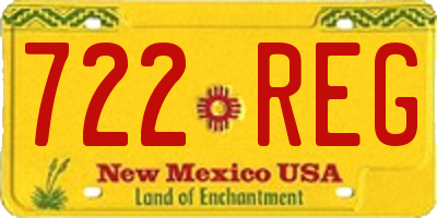 NM license plate 722REG