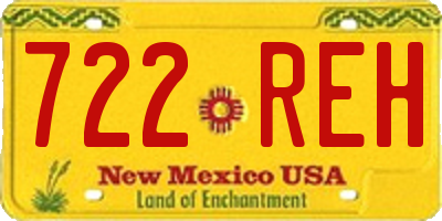 NM license plate 722REH