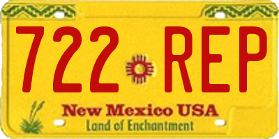 NM license plate 722REP