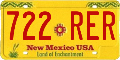 NM license plate 722RER