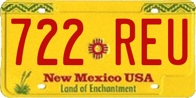 NM license plate 722REU