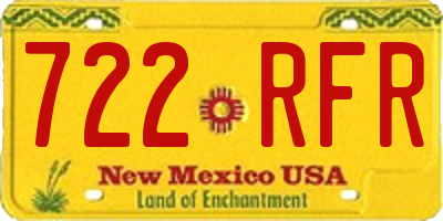 NM license plate 722RFR