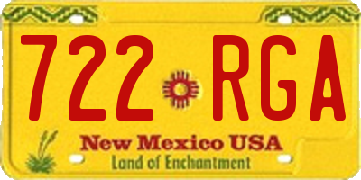 NM license plate 722RGA