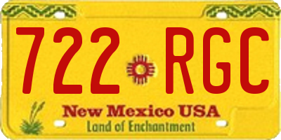 NM license plate 722RGC