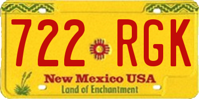 NM license plate 722RGK