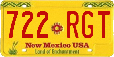 NM license plate 722RGT