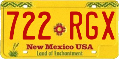 NM license plate 722RGX