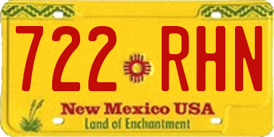 NM license plate 722RHN