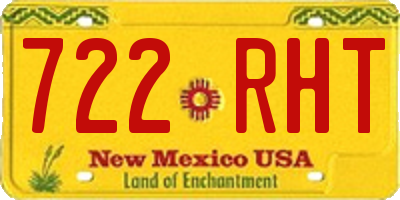 NM license plate 722RHT