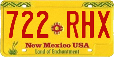 NM license plate 722RHX