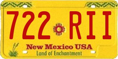 NM license plate 722RII